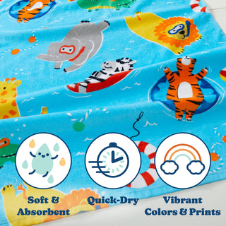 Premium Ultra Soft 100% Cotton Printed Beach Towel for Kids