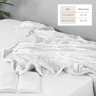 Ultra-Soft Velvet Plush Reversible Sherpa Blanket