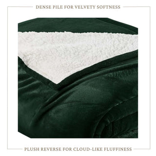 Ultra-Soft Velvet Plush Reversible Sherpa Blanket