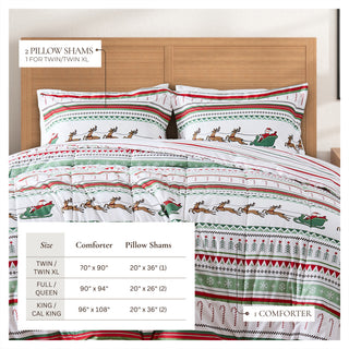 Christmas Down Alternative Comforter and Sham Set