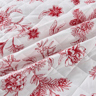 Christmas Printed Quilt Set with Shams