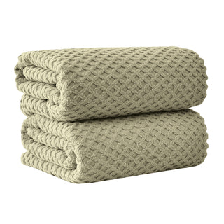 Ultra-Soft 100% Cotton Diamond Waffle Bath Towels