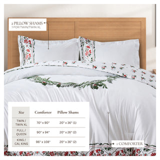 Christmas Down Alternative Comforter and Sham Set