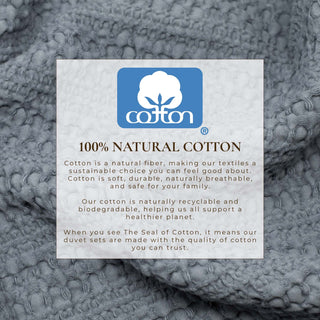 100% Cotton Honeycomb Waffle 3-Piece Duvet Cover Set