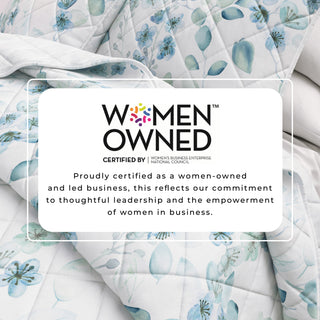 Watercolor Floral Quilt Set with Shams