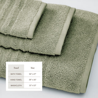 Premium Cotton Ribbed Towel Set