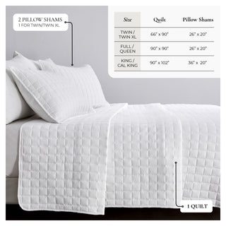 Seersucker Quilt Set With Shams