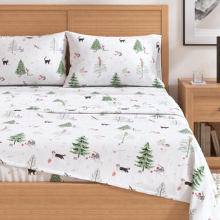 Premium Turkish Cotton Winter Lodge Flannel Sheet Set