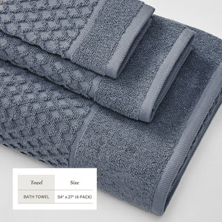 Ultra-Soft 100% Cotton Diamond Waffle Bath Towels