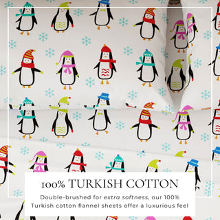 Premium Turkish Cotton Lodge Printed Flannel Sheet Set
