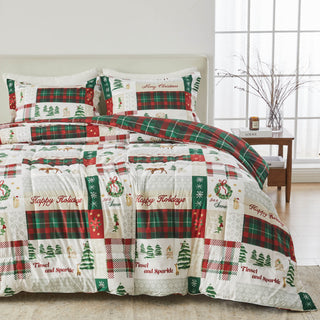 Christmas Down Alternative Comforter and Sham Set