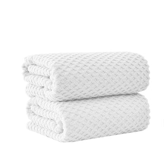 Ultra-Soft 100% Cotton Diamond Waffle Bath Towels
