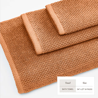 100% Cotton Absorbent & Quick-Dry Looped Bath Towels