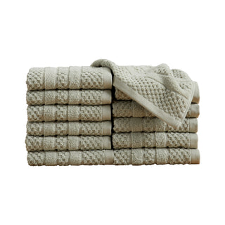 100% Cotton Checkered Bath Towel Set