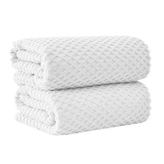 Ultra-Soft 100% Cotton Diamond Waffle Bath Towels