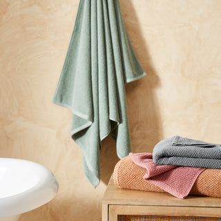 6-Piece Cotton Textured Bath Towel Set - Acacia Collection