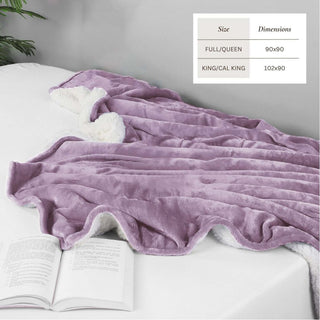 Ultra-Soft Velvet Plush Reversible Sherpa Blanket