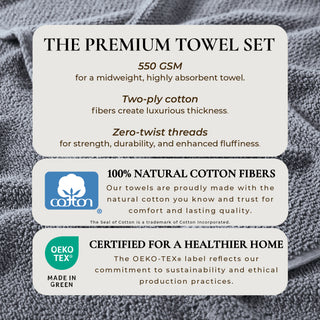 100% Cotton Absorbent & Quick-Dry Looped Bath Towels