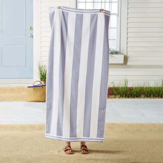 Premium 100% Cotton Cabana Stripe Beach Towels