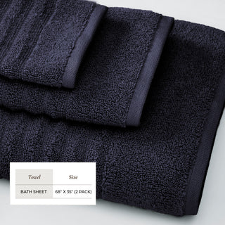 Premium Cotton Ribbed Towel Set