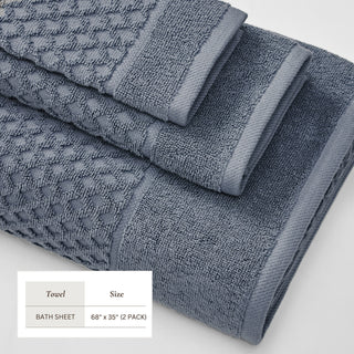 Ultra-Soft 100% Cotton Diamond Waffle Bath Towels