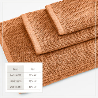 100% Cotton Absorbent & Quick-Dry Looped Bath Towels