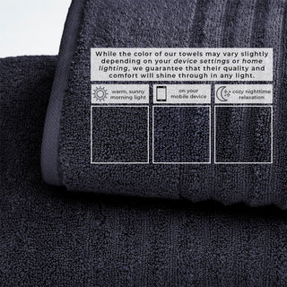 Premium Cotton Ribbed Towel Set