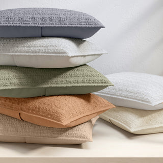 100% Cotton Garment Washed Honeycomb Waffle Quilt and Sham Set