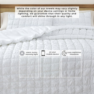 Marshmallow Texture Quilt Set With Shams