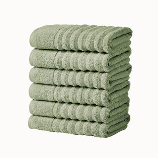 Premium Cotton Ribbed Towel Set