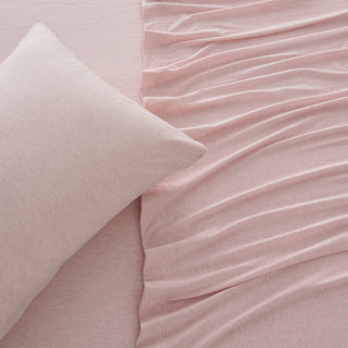 Ultra-Soft Cotton Heathered Melange Jersey Knit Sheet Set