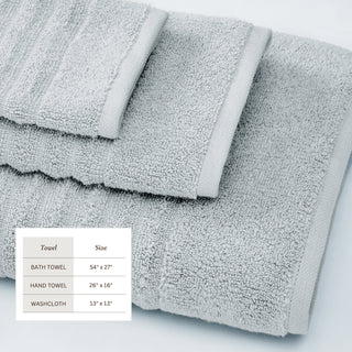 Premium Cotton Ribbed Towel Set