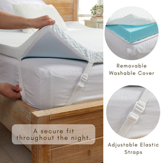 2 in. Gel Memory Foam Mattress Topper