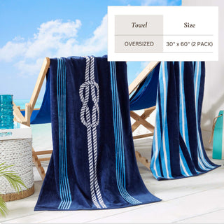 2 Pack 100% Cotton Printed Beach Towel