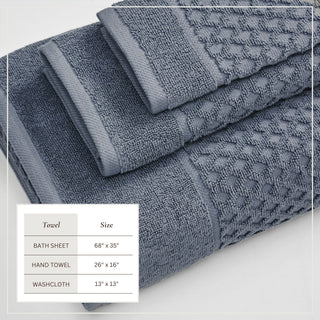 Ultra-Soft 100% Cotton Diamond Waffle Bath Towels