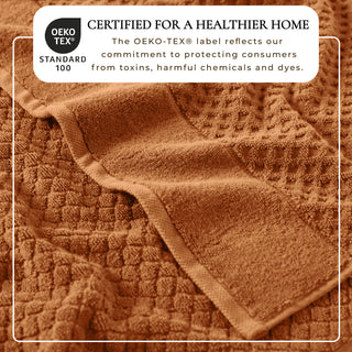 Ultra-Soft 100% Cotton Diamond Waffle Bath Towels