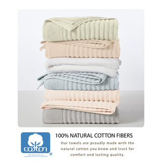 Premium Cotton Ribbed Towel Set
