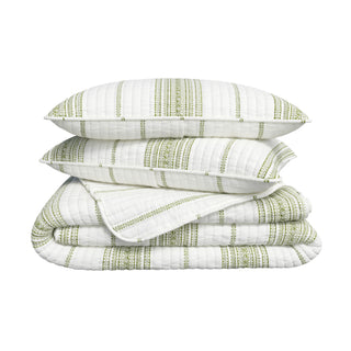 Farmhouse Stripe Quilt Set With Shams