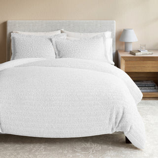 100% Cotton Honeycomb Waffle 3-Piece Duvet Cover Set