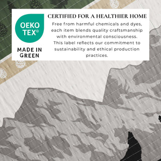 Mountain Scape & Plaid Microfiber Reversible Quilt Set With Shams