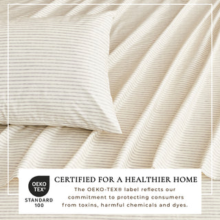 Premium Striped Microfiber Sheet Set