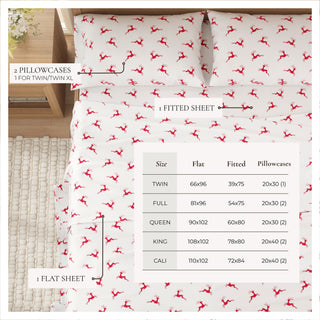 Premium Turkish Cotton Lodge-Theme Flannel Sheet Set