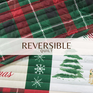 Christmas Printed Quilt Set with Shams