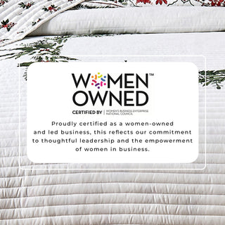Holiday Floral Microfiber Reversible Quilt Set With Shams