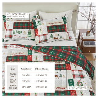 Christmas Down Alternative Comforter and Sham Set