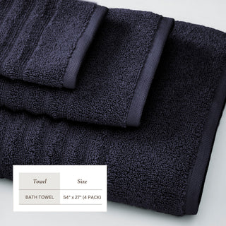 Premium Cotton Ribbed Towel Set