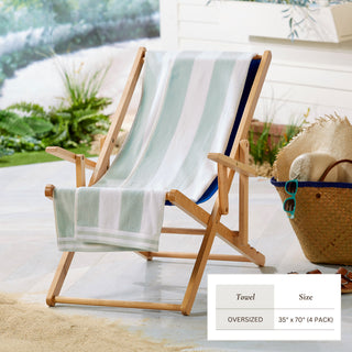 Premium 100% Cotton Cabana Stripe Beach Towels