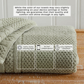 100% Cotton Checkered Bath Towel Set