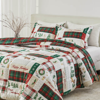 Christmas Down Alternative Comforter and Sham Set