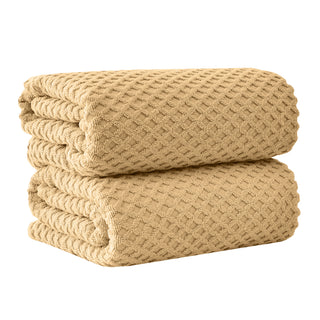 Ultra-Soft 100% Cotton Diamond Waffle Bath Towels